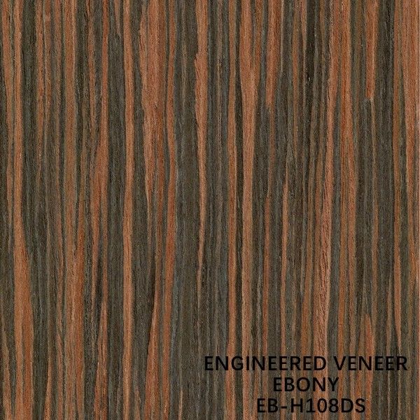 Rechte Korrel van Ebony Wood Veneer Brown Color H108DS van het kabinetsgezicht de Luim Opnieuw samengestelde