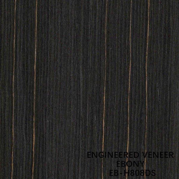 Deur Gezicht Simulatie Ebbenhout Fineer H808DS Straight Grain Dubbele Kleur 2500-3100mm