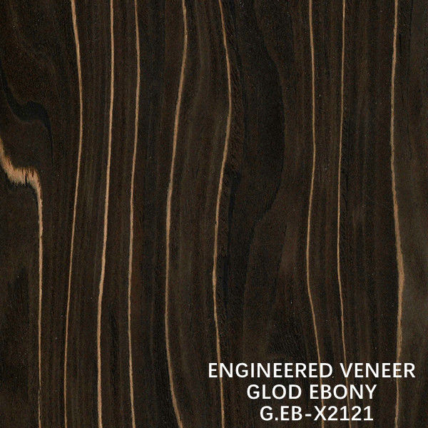 2500-3100 MM Ebony Engineered Wood Fineer X2121 Goud Onregelmatige Textuur Plak Gesneden Voor Deur