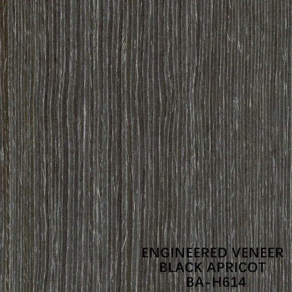 Zwart Abrikoos Buitensporig Gereconstitueerd Hout Vernisje H614 Kwart Besnoeiing Rechte Korrel 0.150.55mm