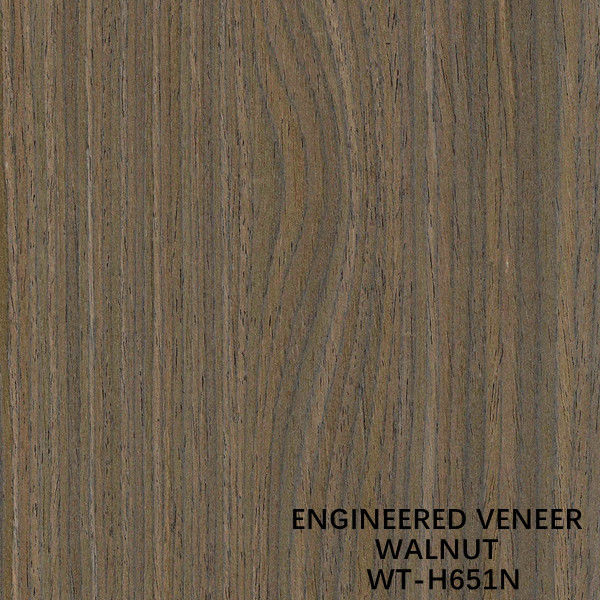 Wandbekleding Engineered Black Walnut Wood Fineer H651N Quarter Straight Grain Brown Color