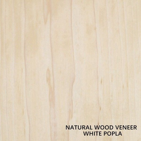 Natuurlijke witte populier hout fineer Grootte 2440*1220mm Dikte 0,4mm Voor meubelproject decoratie