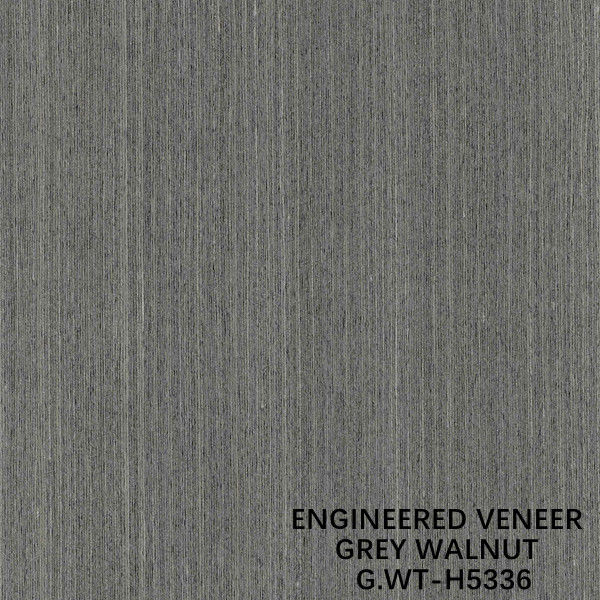 Engineered Walnut Wood Fineer Silver Color Straight Fine Line Grain Voor Deur En Kast Gezicht
