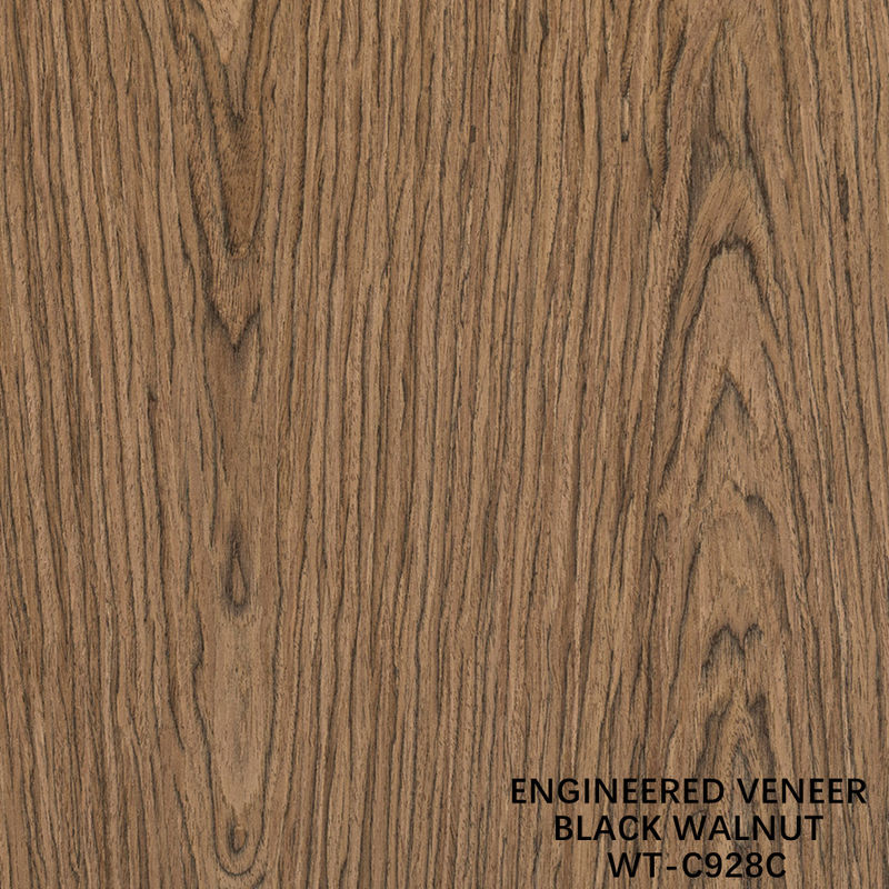 Gereconstitueerd hout fineer walnoot plat gesneden kroonkorrel 0,15-0,6 mm Bruin Voor deur