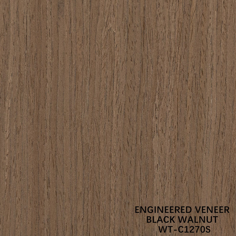 Herstelde American Walnut Wood Veneer 0.15-0.60mm Op maat gemaakte Service Quarter Cut Fijne Lijn Voor Decoratie