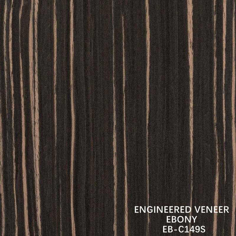 Recht Ebony gekleurde ingenieur hout fineer voor fancy multiplex 640-1220mm Breedte Splicing