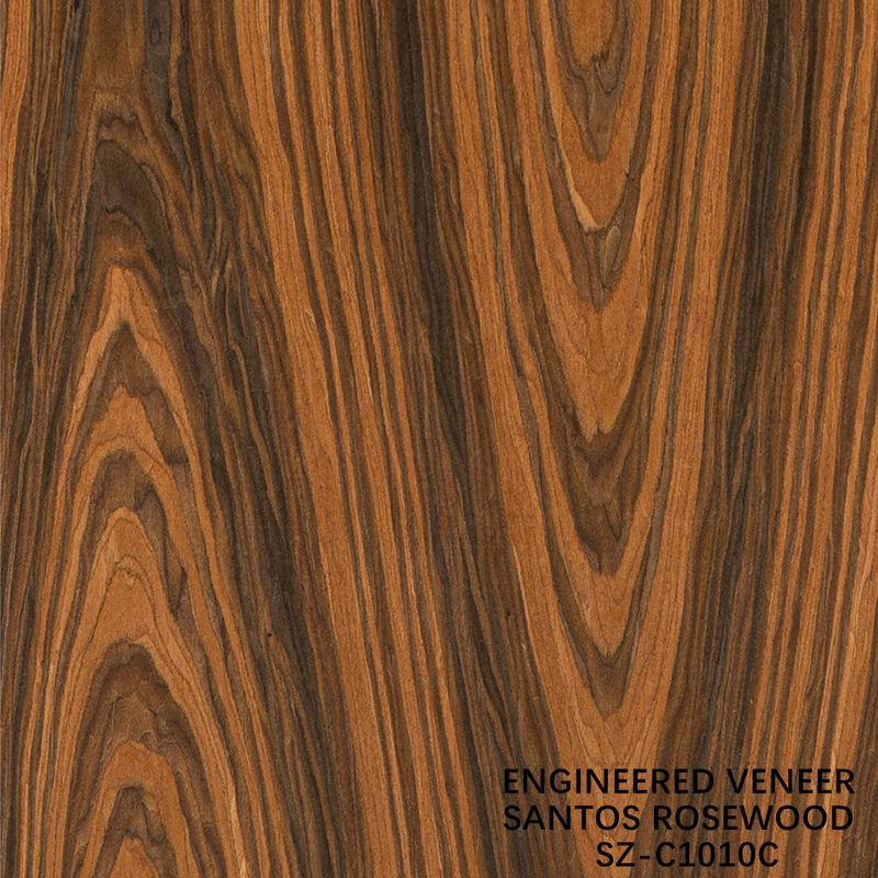 Gelamineerde Santos Rosewood Hout Veneer Kroon Korrel Dikte kan worden aangepast 0,15-1,8 mm Voor Voor Kasten Gezicht