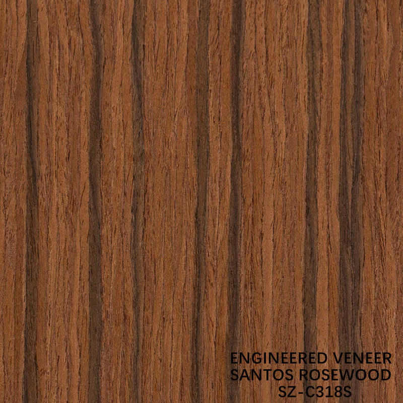 Ingenieur Santos Rosewood Hout Veneer Standaard Grootte 2500 * 640mm Grade A Voor Voor Interieur Meubelen Gezicht China Makes