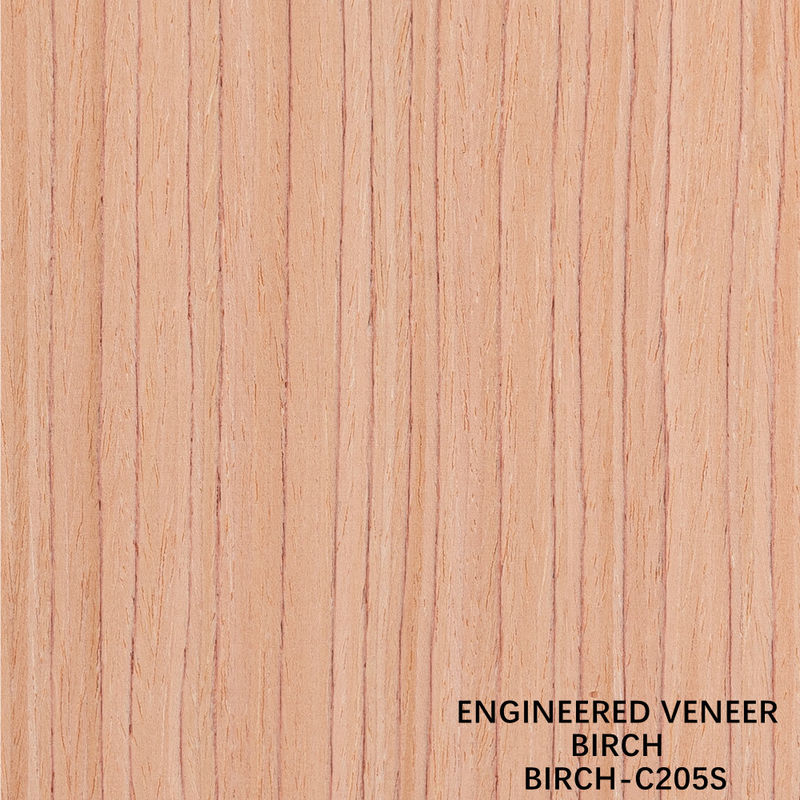 Ingenieur Birch Wood Veneer 205S/205C Grade A voor Interieur Export Standard voor deuren en kasten