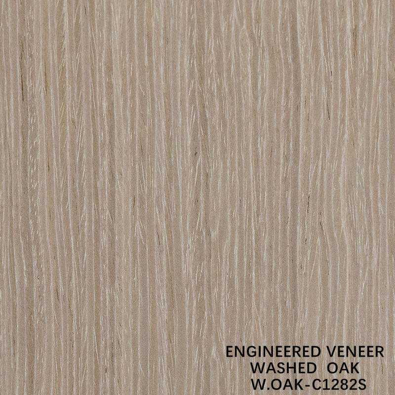 Ingenieurswerk houten fineer speciaal gewassen eikenplaat rechte graan 2500-3200mm gevlochten rug voor deurhuid