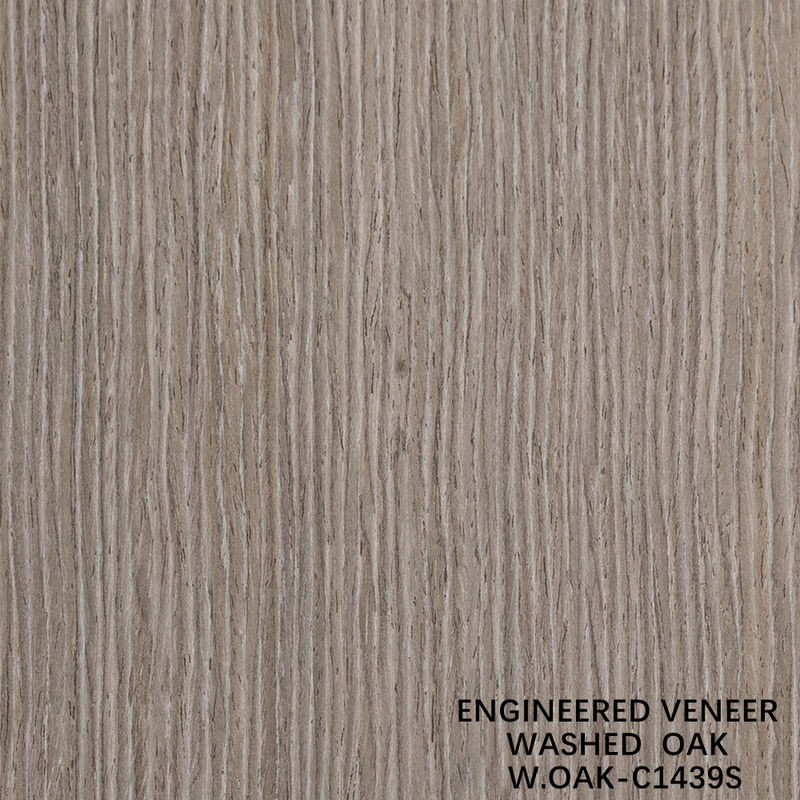 Hersteld gewassen eiken hout veneer slice cut technieken verticale graan standaard grootte 2500 * 640mm Indoor Decorative Board