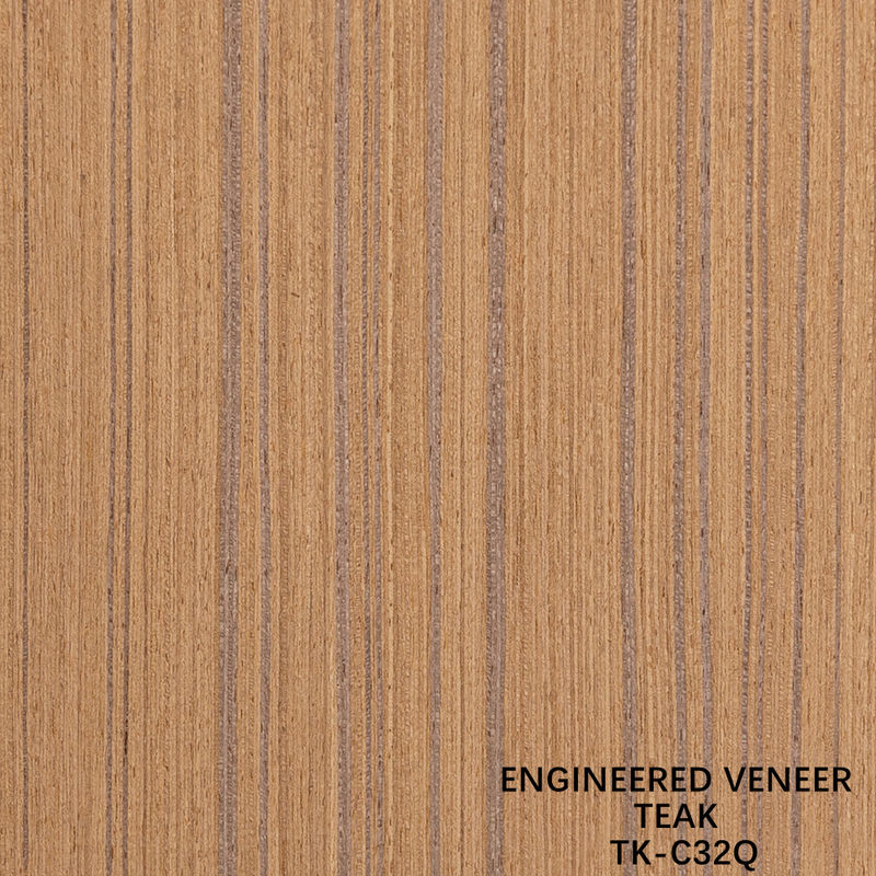 Kwartsnede van gefineerd teakfineer 2500*640mm Normale maat Rechte nerf voor hoteldecoratie TK-32Q/1690Q
