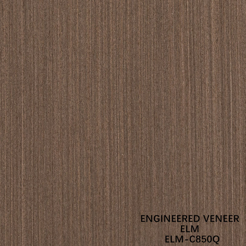 0.5mm Ingenieur Elm Hout Veneer Plaat Voor Fancy Panels 2500-3100mm Verlengde kwart gesneden Kleur Bruin