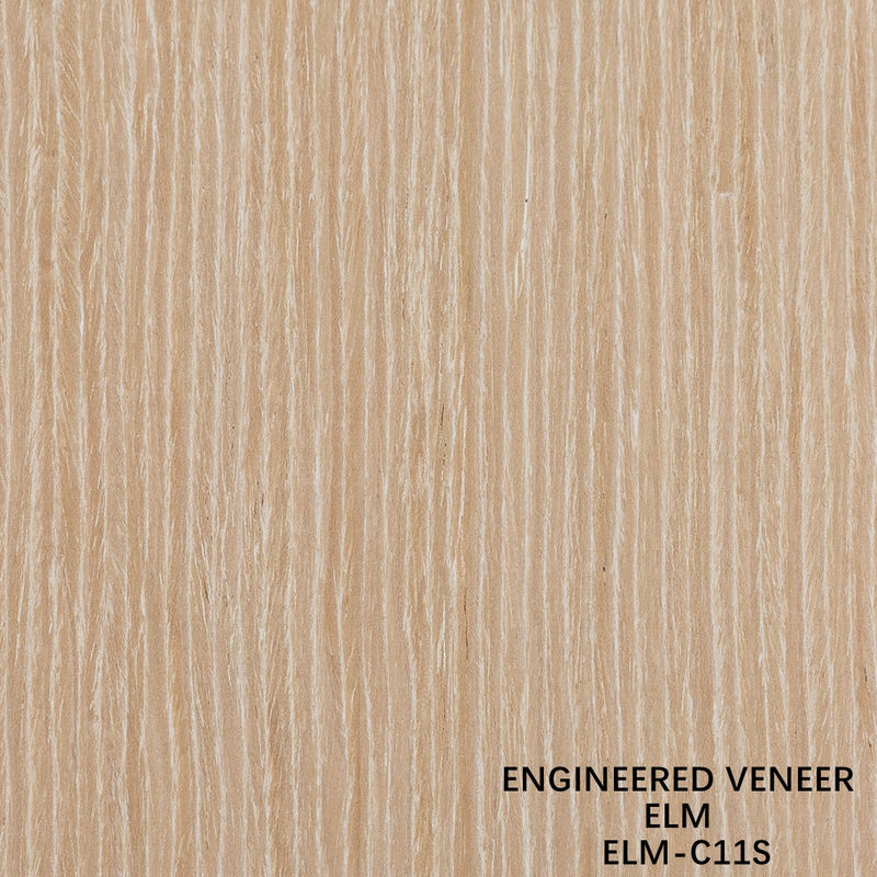 Gepersonaliseerde Recon Elm Hout Finer Rechte Snijding En Kroon Snijding Voor Kabinet Gezicht Van 2500 * 640 mm