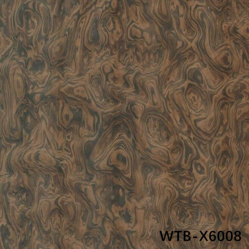 Gemotiveerde houten fineer van Europese walnootborrel 0,35-0,52 mm WTB-X6008 Vleeced Back voor scheepvaart en jacht