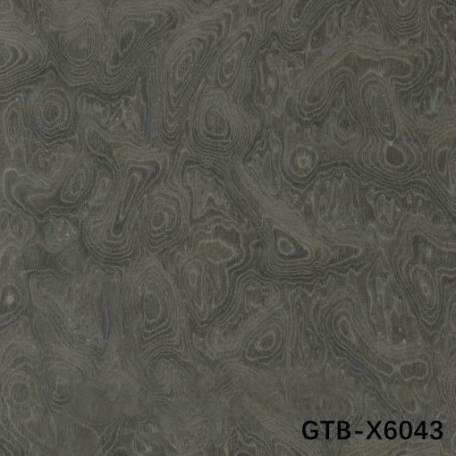 Simulatie hout fineer van grijze boom burl GTB-X6043 Verlengde grootte 2850mm Fleeced Back voor hotel wandpaneel