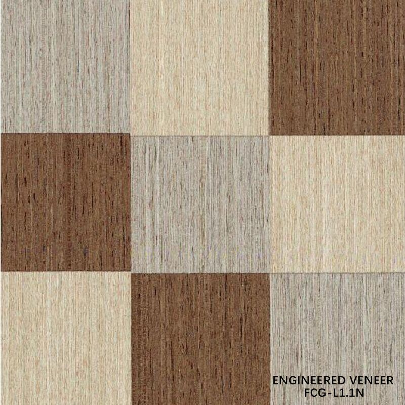 Commerciële groothandel FCG-L1.1N speciaal gevormd parketfineer, bulk onregelmatig houtfineer voor engineering- en decoratieprojecten