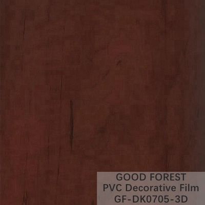 ODM de Binnenlandse Film die van pvc Decoratieve Houten Korrel Rode Kleur verschroeien