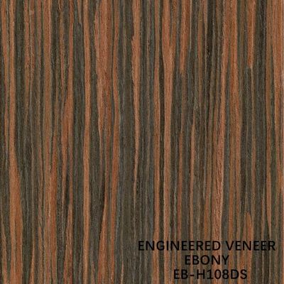 Rechte Korrel van Ebony Wood Veneer Brown Color H108DS van het kabinetsgezicht de Luim Opnieuw samengestelde