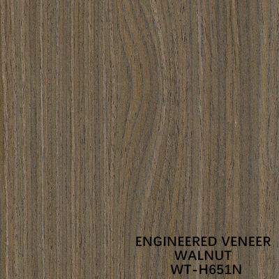 Wandbekleding Engineered Black Walnut Wood Fineer H651N Quarter Straight Grain Brown Color