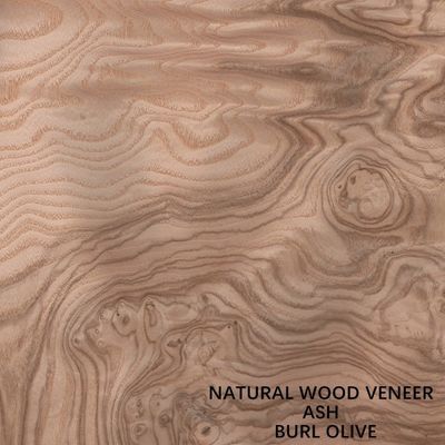 Ongebruikelijke natuurlijke witte as hout fineer burl olijfolie AA-klasse voor wandbekleding dikte 0,5 mm