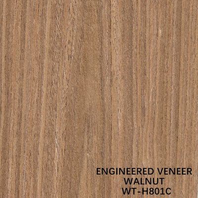 Gereconstitueerd Walnoothout Fineer Vlak Gesneden Kroongroef Voor Deuren En Ramen 0.15-0.55mm Dikte WT-H801C