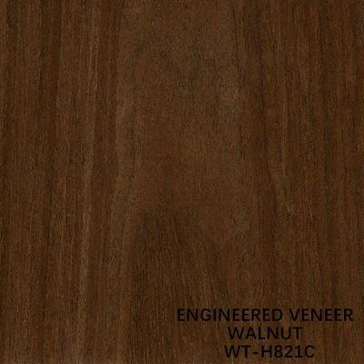 Crown Grain Donkerbruin Kleur Walnoot Hout Fineer Voor Kabinet Gezicht 2500-3100mm Aangepast