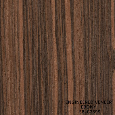 Recon Ebony Wood Veneer Slice Cut Rect Grain Double Color Voor deuren en kasten Gezicht Decoratie