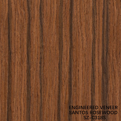 Ingenieur Santos Rosewood Hout Veneer Standaard Grootte 2500 * 640mm Grade A Voor Voor Interieur Meubelen Gezicht China Makes