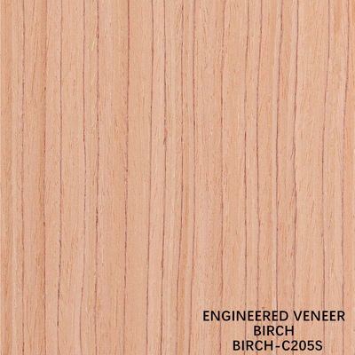 Ingenieur Birch Wood Veneer 205S/205C Grade A voor Interieur Export Standard voor deuren en kasten