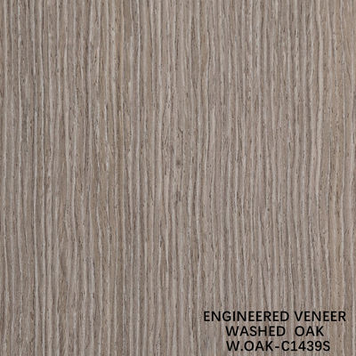 Hersteld gewassen eiken hout veneer slice cut technieken verticale graan standaard grootte 2500 * 640mm Indoor Decorative Board