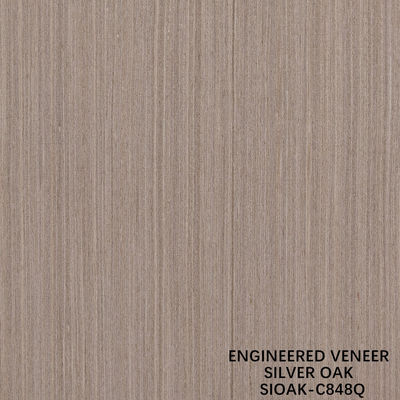 Slice cut gereconstitueerd zilveren eiken hout fineer lengte 2500-3100mm kan worden aangepast voor wandbekleding