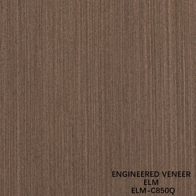 0.5mm Ingenieur Elm Hout Veneer Plaat Voor Fancy Panels 2500-3100mm Verlengde kwart gesneden Kleur Bruin