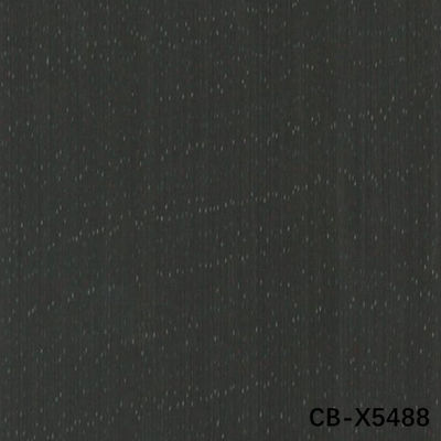 Hoogwaardige houtfolie gekleurde beuk CB-X5488 zwart 1,8 mm voor muur houten panelen E1/E0 China Factory